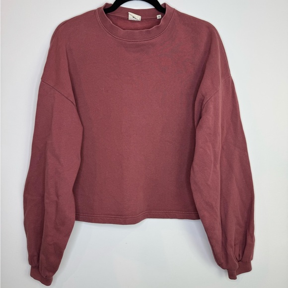 KOTN mauve Crewneck balloon sleeve cotton sweatshirt size medium - Picture 2 of 6